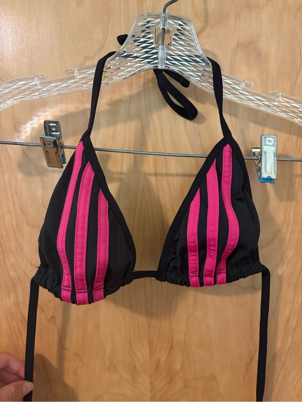 Urban Renewal Adidas Stripe Triangle Bikini Top One of a Kind M - Picture 1 of 2